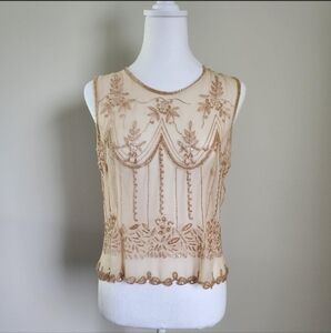 Carol Horn's Habitat Vinatage Beaded Silk Top 1970's Collection